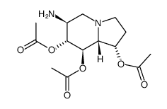 1,7,8-Indolizinetriol, 6-aminooctahydro-, triacetate (ester), 1S-(1.alpha.,6.beta.,7.alpha.,8.beta.,8a.beta.)-结构式