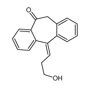 (5Z)-5,11-Dihydro-5-(3-hydroxypropylidene)-10H-dibenzo[a,d]cyclohepten-10-one结构式