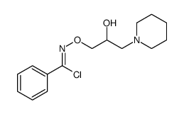 N-(2-hydroxy-3-piperidin-1-ylpropoxy)benzenecarboximidoyl chloride Structure