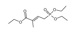 Ethyl <(E)-4-(diethoxyphosphonyl)-2-methylbut-2-enoate>结构式