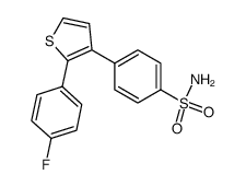 3-(4-(Aminosulfonyl)phenyl)-2-(4-fluorophenyl)thiophene结构式