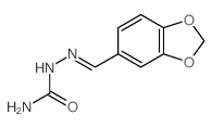 Hydrazinecarboxamide,2-(1,3-benzodioxol-5-ylmethylene)- Structure