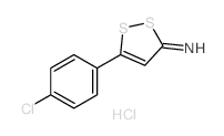3H-1,2-Dithiol-3-imine,5-(4-chlorophenyl)-, hydrochloride (1:1)结构式