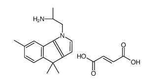 (E)-but-2-enedioic acid,(2S)-1-(4,4,7-trimethylindeno[1,2-b]pyrrol-1-yl)propan-2-amine结构式