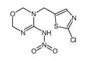 N-[3-[(2-chloro-1,3-thiazol-5-yl)methyl]-2,6-dihydro-1,3,5-oxadiazin-4-yl]nitramide structure