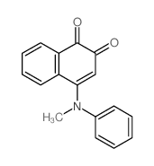 4-(methyl-phenyl-amino)naphthalene-1,2-dione Structure
