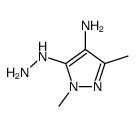5-hydrazinyl-1,3-dimethylpyrazol-4-amine Structure