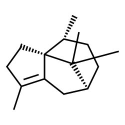 [3aS,(+)]-2,4,5,6,7,8-Hexahydro-1,4α,9,9-tetramethyl-3H-3aα,7α-methanoazulene structure