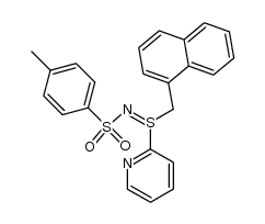 S-(2-Pyridyl)-S-(1-naphthylmethyl)-N-p-tosylsulfimide结构式