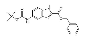 benzyl 5-(tert-butyloxycarbonylamino)-2-carboxylate结构式