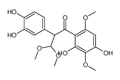 1-(2,4-dihydroxy-3,6-dimethoxyphenyl)-2-(3,4-dihydroxyphenyl)-3,3-dimethoxypropan-1-one结构式