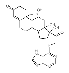 11,17-dihydroxy-10,13-dimethyl-17-[2-(5H-purin-6-ylsulfanyl)acetyl]-2,6,7,8,9,11,12,14,15,16-decahydro-1H-cyclopenta[a]phenanthren-3-one picture