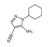 5-AMINO-1-CYCLOHEXYL-1H-PYRAZOLE-4-CARBONITRILE结构式