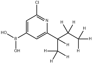 2-(sec-Butyl-d9)-6-chloropyridine-4-boronic acid结构式