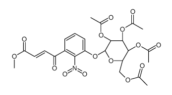 (2E)-4-[2-Nitro-3-[(2,3,4,6-tetra-O-acetyl-β-D-glucopyranosyl)oxy]phenyl]-4-oxo-2-butenoic Acid Methyl Ester structure