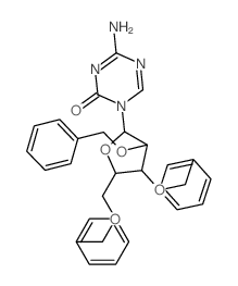 4-amino-1-[3,4-bis(phenylmethoxy)-5-(phenylmethoxymethyl)oxolan-2-yl]-1,3,5-triazin-2-one结构式