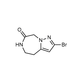 2-溴-5,6-二氢-4H-吡唑并[1,5-d][1,4]二氮杂-7(8H)-酮结构式
