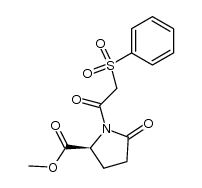 methyl 5-oxo-1-(2-(phenylsulfonyl)acetyl)pyrrolidine-2-carboxylate Structure