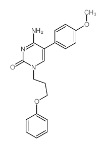 2(1H)-Pyrimidinone,4-amino-5-(4-methoxyphenyl)-1-(3-phenoxypropyl)- picture