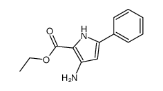 3-氨基-5-苯基-1H-吡咯-2-羧酸乙酯结构式