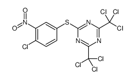 2-(4-chloro-3-nitrophenyl)sulfanyl-4,6-bis(trichloromethyl)-1,3,5-triazine Structure