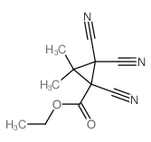 Cyclopropanecarboxylicacid, 1,2,2-tricyano-3,3-dimethyl-, ethyl ester Structure