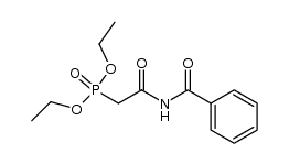 (2-benzoylamino-2-oxoethyl)phosphonic acid diethyl ester结构式