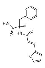 N-<3-<2>Furyl-acryloyl>-α-phenylalanin-amid结构式