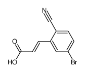 trans-3-(5-bromo-2-cyanophenyl)propenoic acid结构式