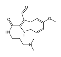 Indole-2-carboxamide, N-(3-(dimethylamino)propyl)-3-formyl-5-methoxy- Structure