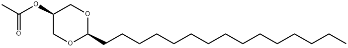 Acetic acid (2α,5α)-2-pentadecyl-1,3-dioxan-5-yl ester结构式