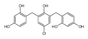 4-[[5-chloro-3-[(2,4-dihydroxyphenyl)methyl]-2-hydroxyphenyl]methyl]benzene-1,3-diol Structure