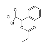 alpha-(trichloromethyl)benzyl propionate structure