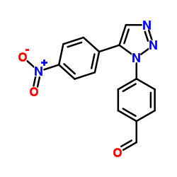 4-[5-(4-Nitro-phenyl)-[1,2,3]triazol-1-yl]-benzaldehyde结构式