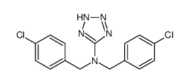 N,N-bis[(4-chlorophenyl)methyl]-2H-tetrazol-5-amine结构式