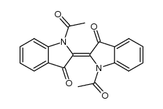 1,1'-diacetyl-1H,1'H-[2,2']biindolylidene-3,3'-dione结构式