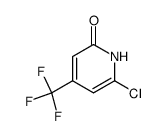 2-Chloro-6-hydroxy-4-(trifluoromethyl)pyridine结构式