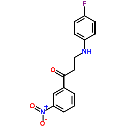 3-(4-fluoroanilino)-1-(3-nitrophenyl)-1-propanone结构式