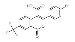 Benzeneacetic acid, a-[(4-bromophenyl)methylene]-2-nitro-4-(trifluoromethyl)- structure