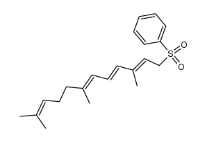 1-benzenesulfonyl-2,6,10-trimethyl-dodeca-2,4,6,10-tetraene Structure