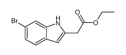 ethyl 2-(6-bromo-1H-indol-2-yl)acetate结构式