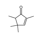 2-CYCLOPENTEN-1-ONE, 2,4,4,5-TETRAMETHYL- Structure