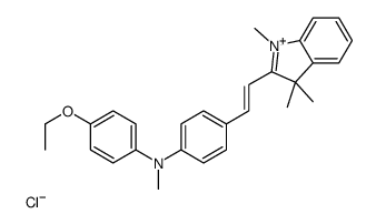 N-(4-ethoxyphenyl)-N-methyl-4-[(E)-2-(1,3,3-trimethylindol-1-ium-2-yl)ethenyl]aniline,chloride结构式