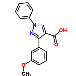 3-(3-METHOXY-PHENYL)-1-PHENYL-1H-PYRAZOLE-4-CARBOXYLIC ACID结构式