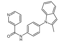 N-[4-(2-methylindol-1-yl)phenyl]pyridine-3-carboxamide结构式