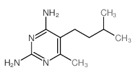 6-methyl-5-(3-methylbutyl)pyrimidine-2,4-diamine结构式