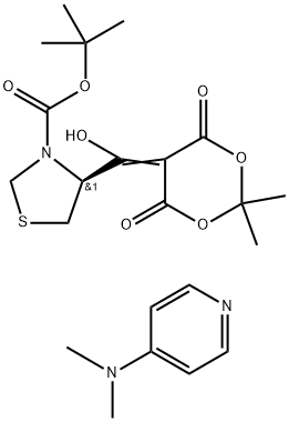 n-boc-thiazolidine-carboxylic acid dmap salt Structure