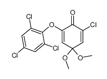 2-(2',4',6'-trichlorophenoxy)-4,4-dimethoxy-6-chlorocyclohexadien-2,5-one Structure