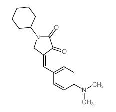 1-cyclohexyl-4-[(4-dimethylaminophenyl)methylidene]pyrrolidine-2,3-dione structure