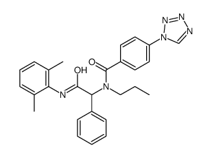 N-[2-(2,6-dimethylanilino)-2-oxo-1-phenylethyl]-N-propyl-4-(tetrazol-1-yl)benzamide结构式